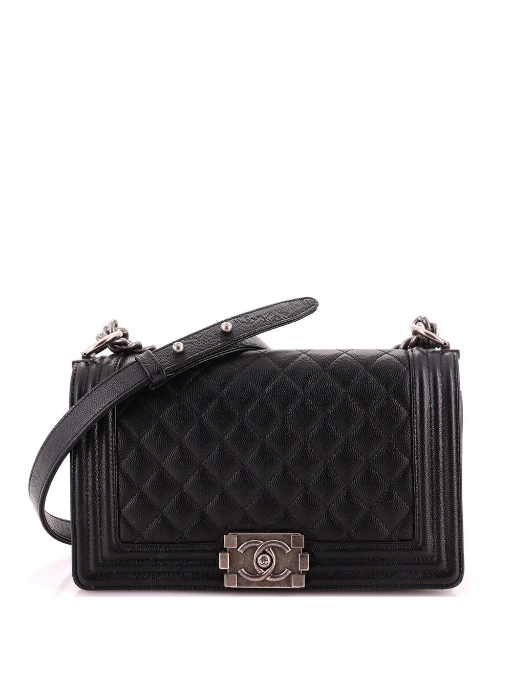 Chanel Boy Flap Bag Quilted Caviar Old #335963C44B